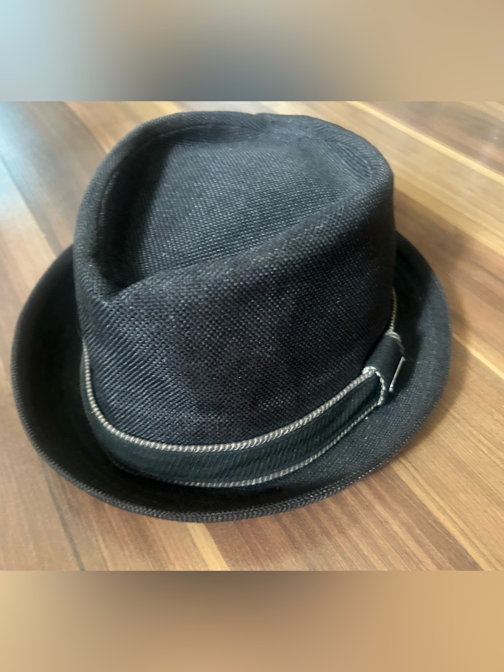 Classic Black Fedora Hat with Rope Trim - Men's Accessory
